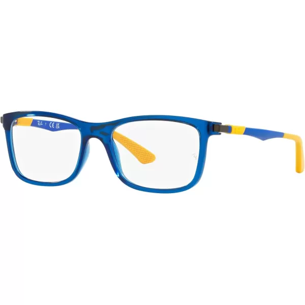 RayBan Womens Ry1549 Square Prescription Eyewear FramesTransparent BlueDemo Lens