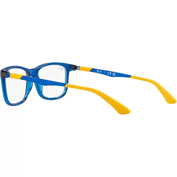 RayBan Womens Ry1549 Square Prescription Eyewear FramesTransparent BlueDemo Lens