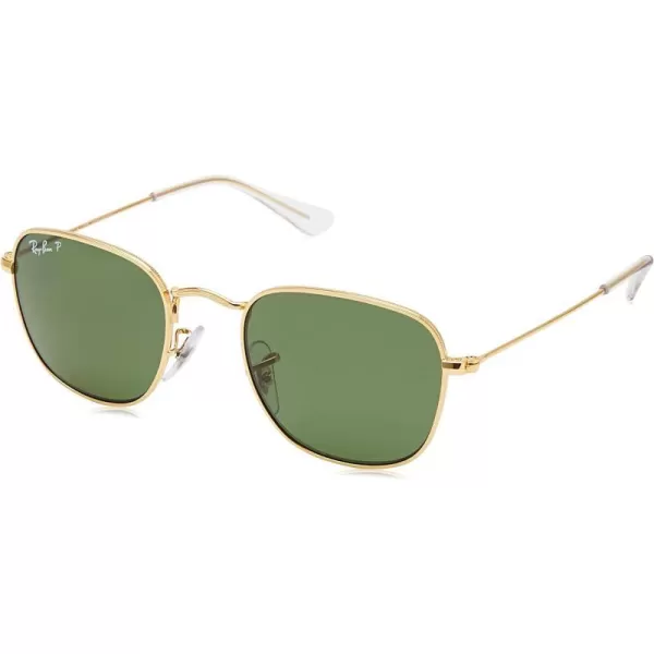 RayBan Child Sunglasses Silver Frame Dark Blue Lenses 46MMLegend GoldGreen Polarized