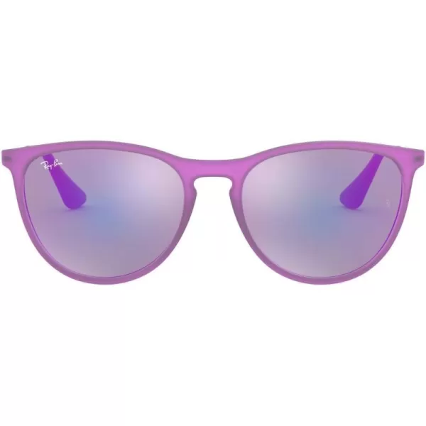 RayBan Child Sunglasses Violet Fluo Frame Grey Mirror Violet Lenses 52MMRayBan Child Sunglasses Violet Fluo Frame Grey Mirror Violet Lenses 52MM