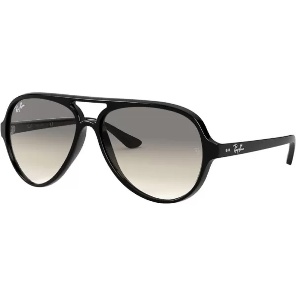 RayBan RB4125 Cats 5000 Aviator SunglassesBlackClear Gradient Grey