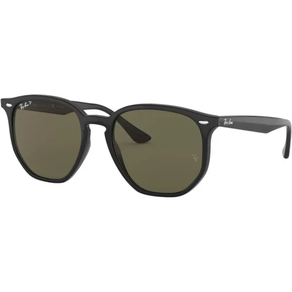 RayBan Rb4306 Hexagonal SunglassesBlackPolarized Green