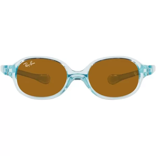 RayBan Rj9187s Oval SunglassesTransparent Light BlueBrown