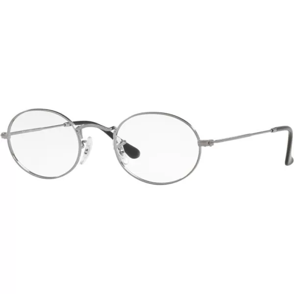 RayBan Rx3547v Oval Prescription Eyeglass FramesGunmetalDemo Lens