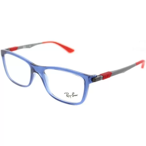 RayBan Womens Ry1549 Square Prescription Eyewear FramesTransparent Blue Satin GunmetalDemo Lens