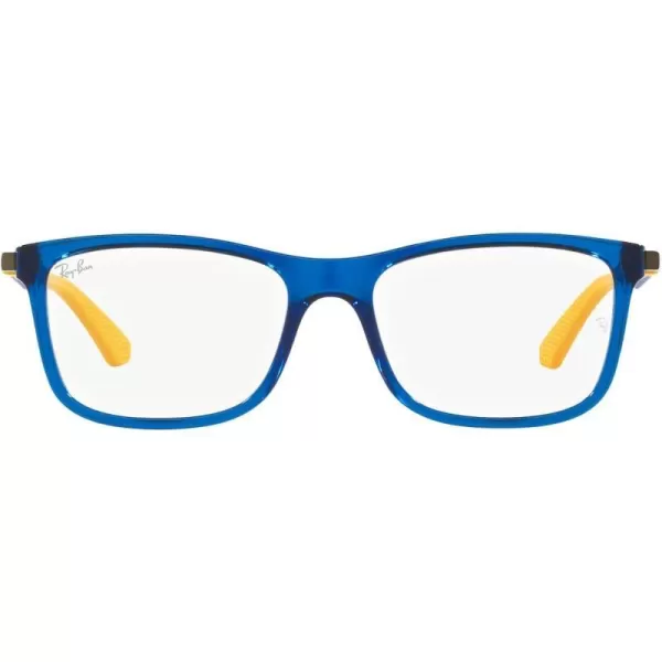 RayBan Womens Ry1549 Square Prescription Eyewear FramesTransparent BlueDemo Lens