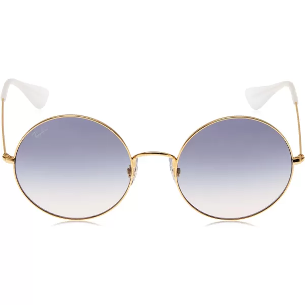 RayBan Rb3592 Jajo Round SunglassesGoldLight Brown Gradient Blue