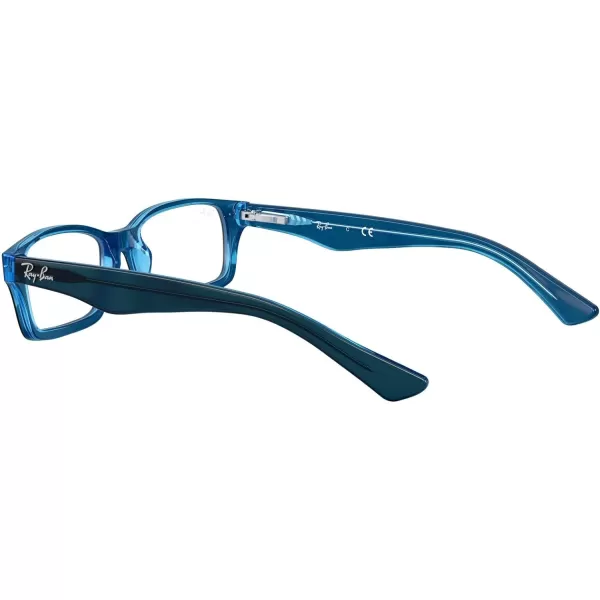 RayBan Junior RY1530 Rectangular Prescription Eyeglass Frames Blue On Blue FluorescentDemo Lens 48 mmRayBan Junior RY1530 Rectangular Prescription Eyeglass Frames Blue On Blue FluorescentDemo Lens 48 mm