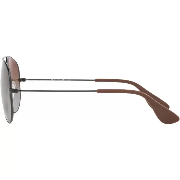 RayBan Rb3558 Aviator SunglassesBlackPolarized Light Grey Gradient Brown