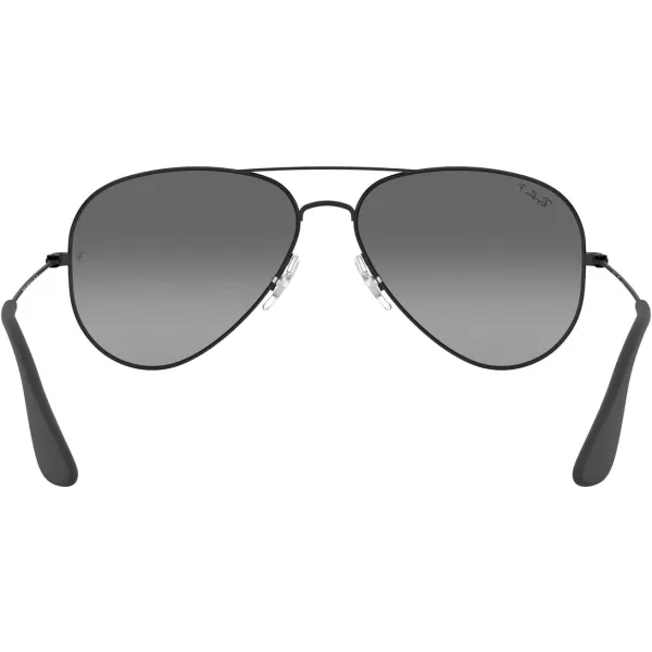 RayBan Rb3558 Aviator SunglassesBlackPolarized Light Grey Gradient Grey
