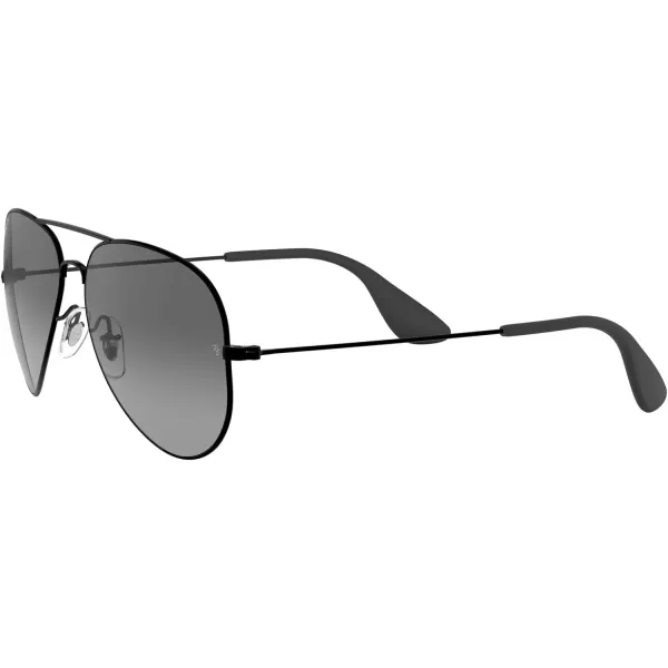 RayBan Rb3558 Aviator SunglassesBlackPolarized Light Grey Gradient Grey