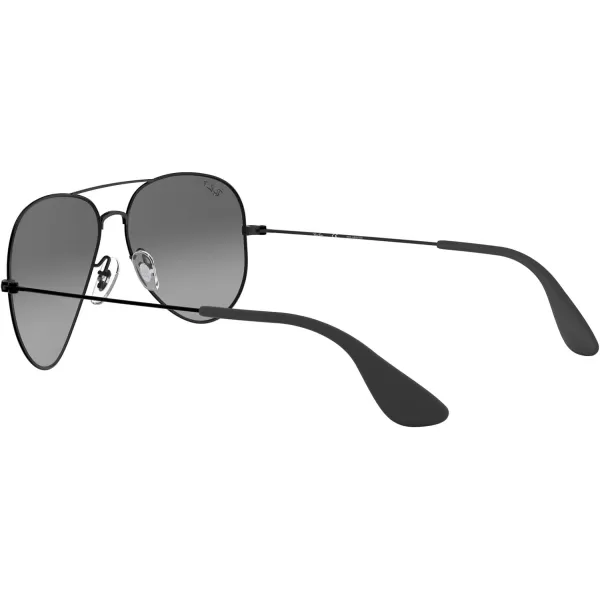 RayBan Rb3558 Aviator SunglassesBlackPolarized Light Grey Gradient Grey