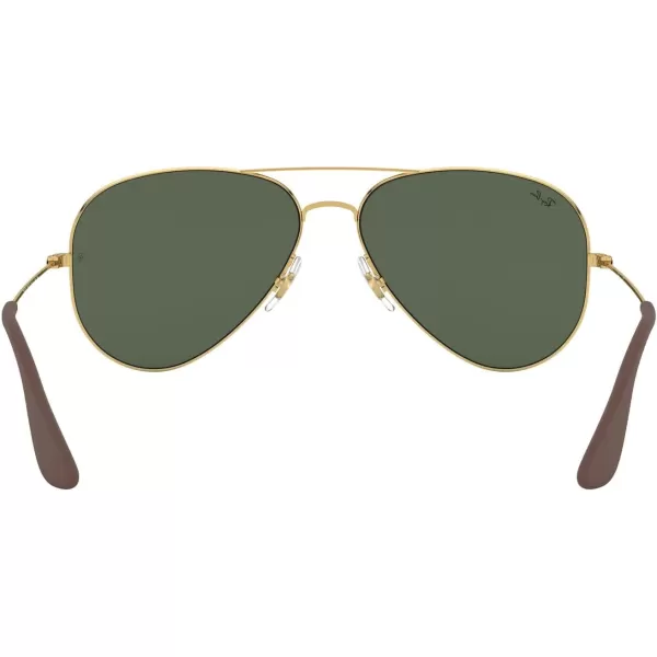RayBan Rb3558 Aviator SunglassesGoldDark Green