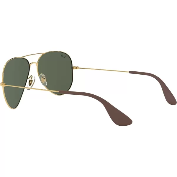 RayBan Rb3558 Aviator SunglassesGoldDark Green