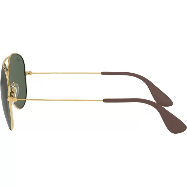 RayBan Rb3558 Aviator SunglassesGoldDark Green