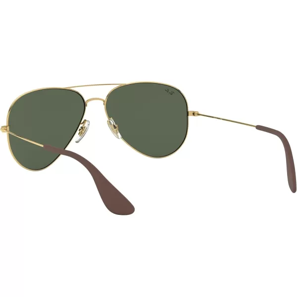 RayBan Rb3558 Aviator SunglassesGoldDark Green