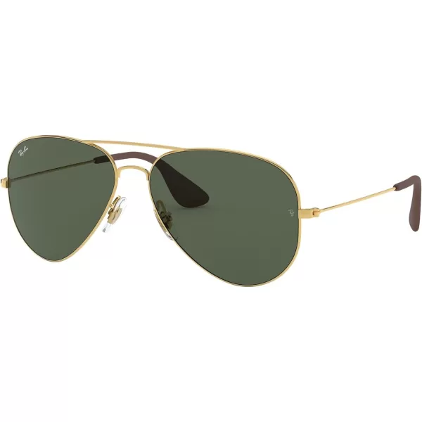 RayBan Rb3558 Aviator SunglassesGoldDark Green