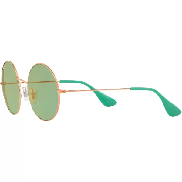 RayBan Rb3592 Jajo Round SunglassesShiny CopperGreen Mirrored Red