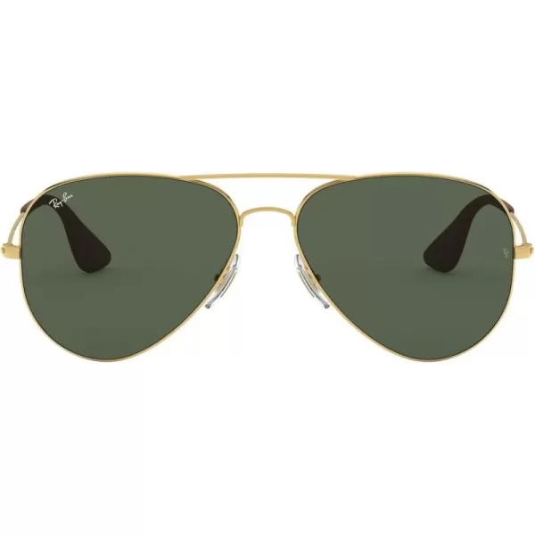 RayBan Rb3558 Aviator SunglassesGoldDark Green