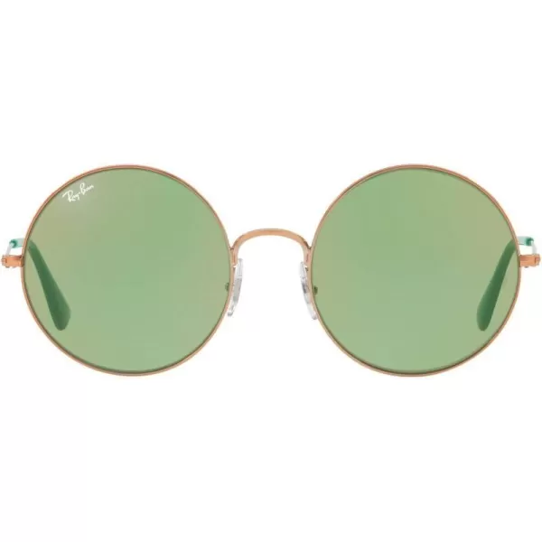 RayBan Rb3592 Jajo Round SunglassesShiny CopperGreen Mirrored Red