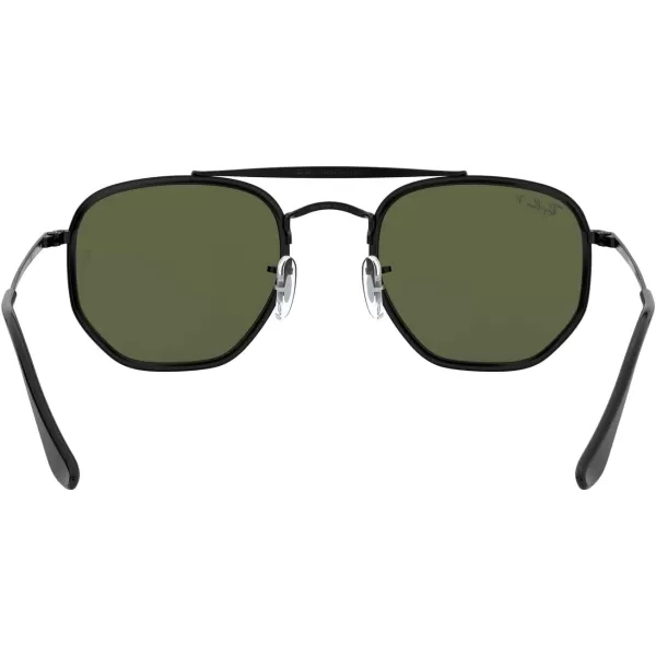 RayBan RB3648m The Marshal Ii Hexagonal SunglassesBlackPolarized G15 Green