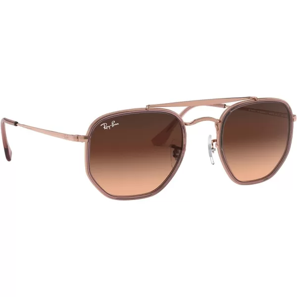 RayBan RB3648m The Marshal Ii Hexagonal SunglassesCopperPink Gradient Brown