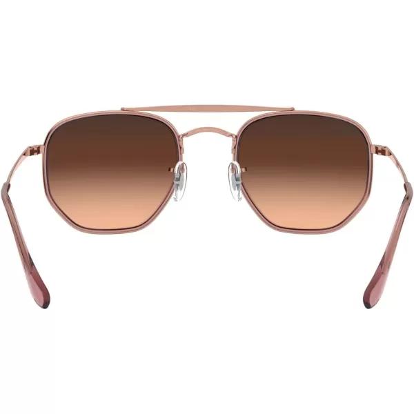 RayBan RB3648m The Marshal Ii Hexagonal SunglassesCopperPink Gradient Brown