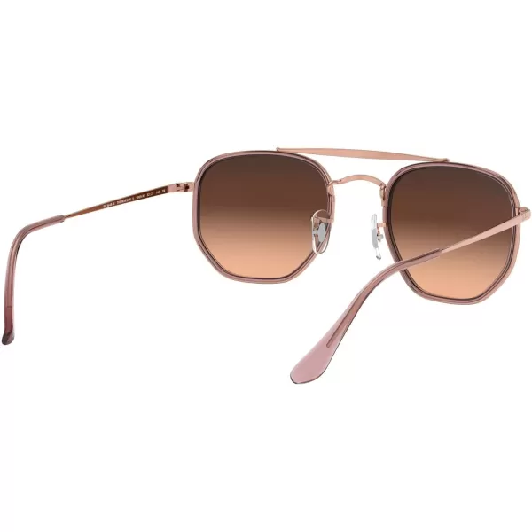 RayBan RB3648m The Marshal Ii Hexagonal SunglassesCopperPink Gradient Brown