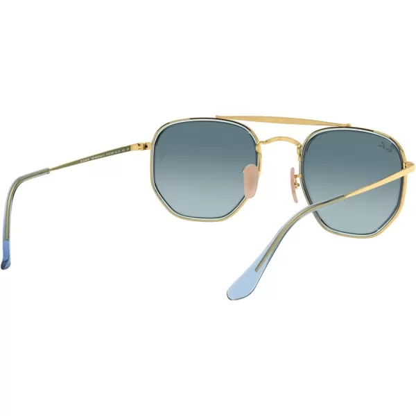 RayBan RB3648m The Marshal Ii Hexagonal SunglassesGoldBlue Gradient Grey