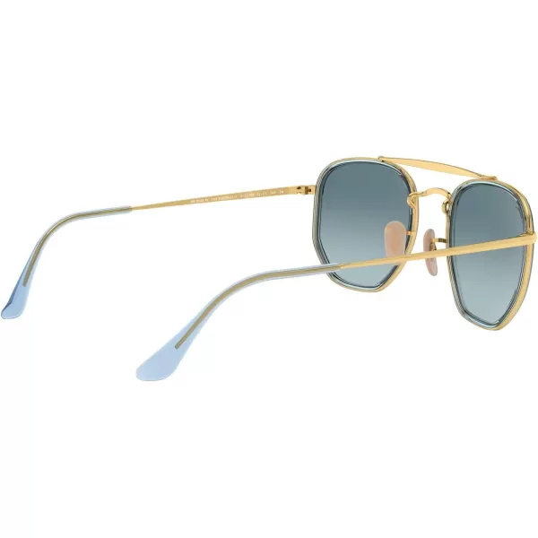 RayBan RB3648m The Marshal Ii Hexagonal SunglassesGoldBlue Gradient Grey