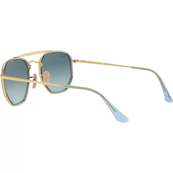 RayBan RB3648m The Marshal Ii Hexagonal SunglassesGoldBlue Gradient Grey