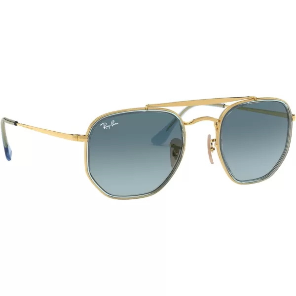 RayBan RB3648m The Marshal Ii Hexagonal SunglassesGoldBlue Gradient Grey
