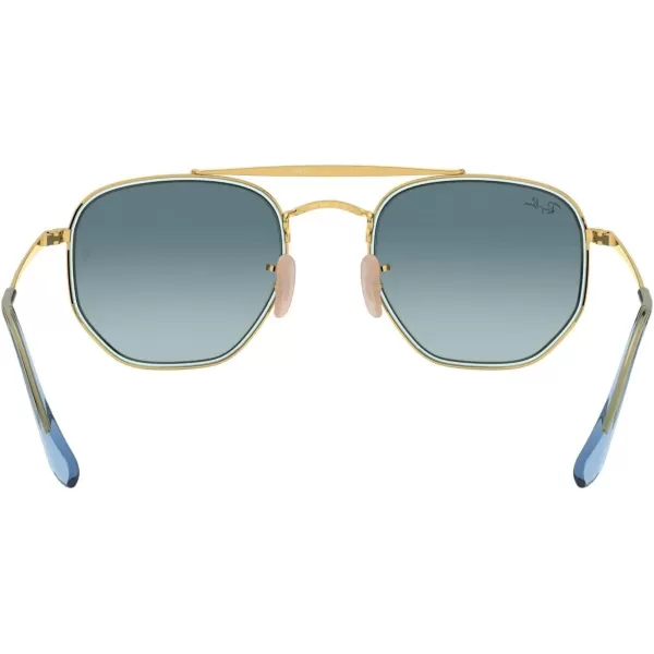 RayBan RB3648m The Marshal Ii Hexagonal SunglassesGoldBlue Gradient Grey