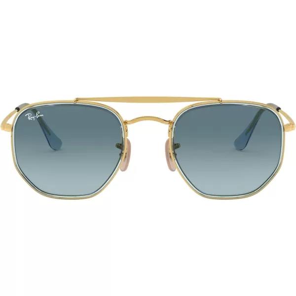 RayBan RB3648m The Marshal Ii Hexagonal SunglassesGoldBlue Gradient Grey
