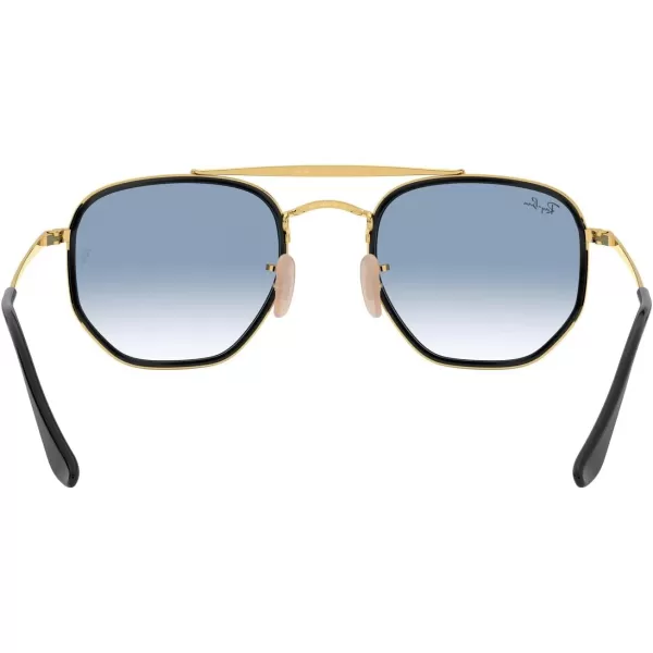 RayBan RB3648m The Marshal Ii Hexagonal SunglassesGoldClear Gradient Blue