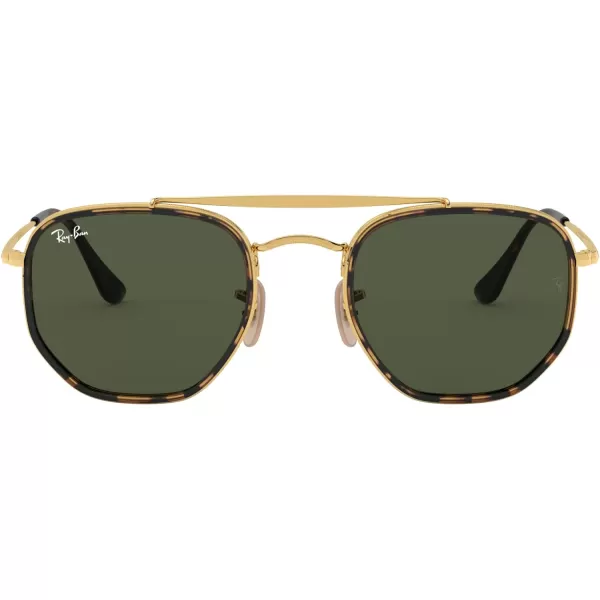 RayBan RB3648m The Marshal Ii Hexagonal SunglassesGoldG15 Green