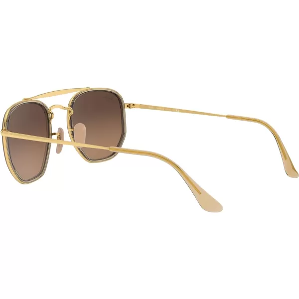 RayBan RB3648m The Marshal Ii Hexagonal SunglassesGoldLight Brown Gradient Black