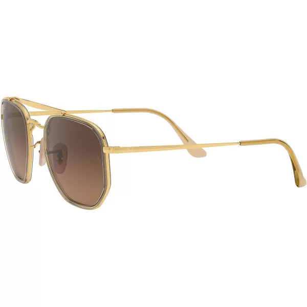 RayBan RB3648m The Marshal Ii Hexagonal SunglassesGoldLight Brown Gradient Black