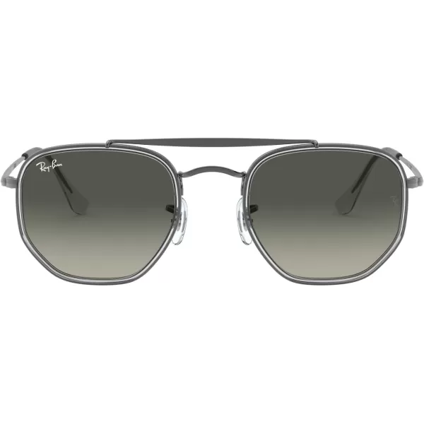 RayBan RB3648m The Marshal Ii Hexagonal SunglassesGunmetalLight Grey Gradient Dark Grey