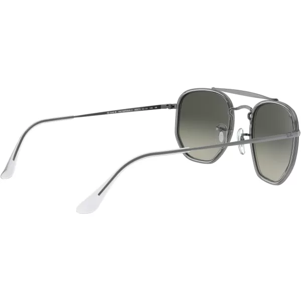 RayBan RB3648m The Marshal Ii Hexagonal SunglassesGunmetalLight Grey Gradient Dark Grey
