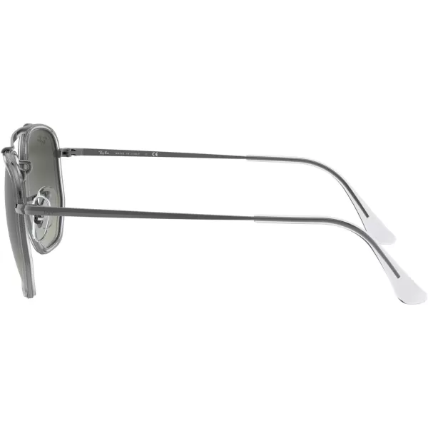 RayBan RB3648m The Marshal Ii Hexagonal SunglassesGunmetalLight Grey Gradient Dark Grey