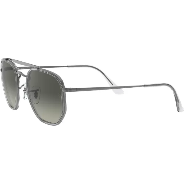 RayBan RB3648m The Marshal Ii Hexagonal SunglassesGunmetalLight Grey Gradient Dark Grey
