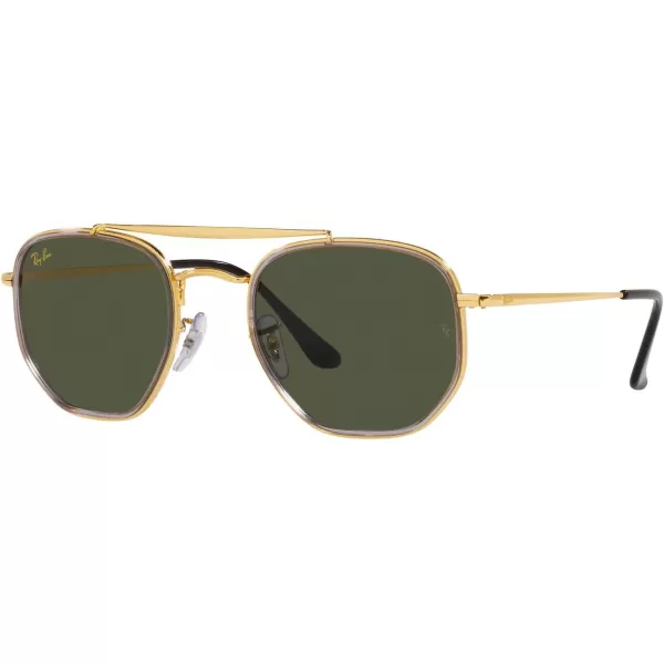 RayBan RB3648m The Marshal Ii Hexagonal SunglassesLegend GoldGreen