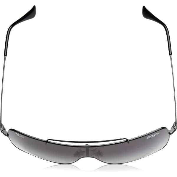 RayBan RB3697 Wings Ii Square SunglassesBlackGrey Gradient Dark Grey
