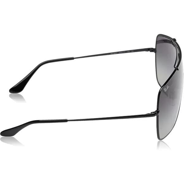 RayBan RB3697 Wings Ii Square SunglassesBlackGrey Gradient Dark Grey