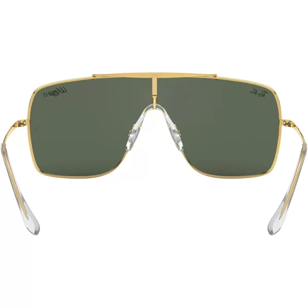 RayBan RB3697 Wings Ii Square SunglassesGoldDark Green