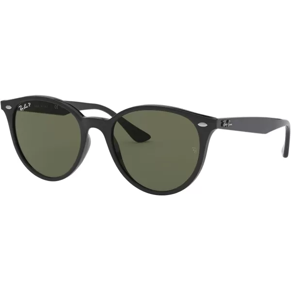 RayBan Rb4305 Round SunglassesBlackPolarized Green