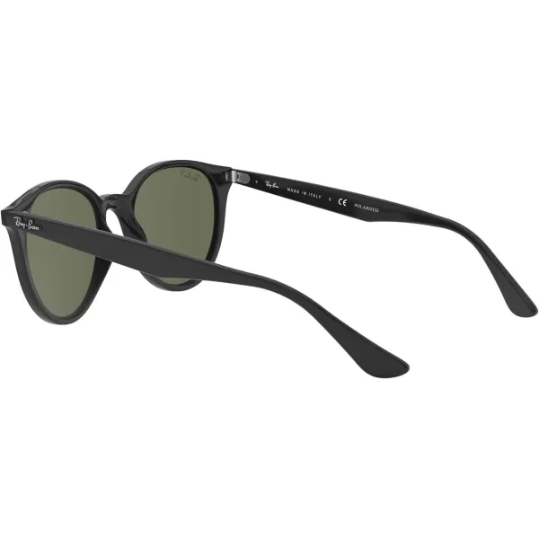 RayBan Rb4305 Round SunglassesBlackPolarized Green