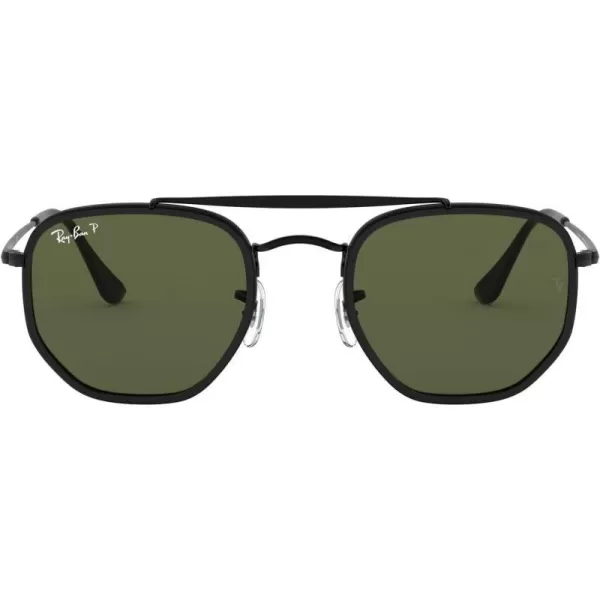 RayBan RB3648m The Marshal Ii Hexagonal SunglassesBlackPolarized G15 Green