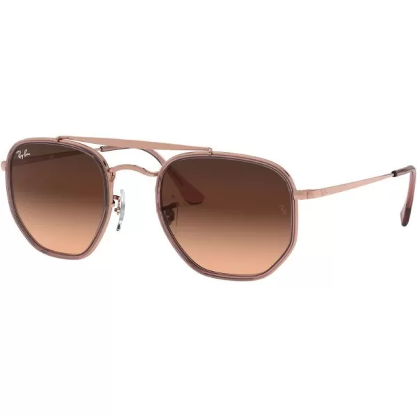 RayBan RB3648m The Marshal Ii Hexagonal SunglassesCopperPink Gradient Brown